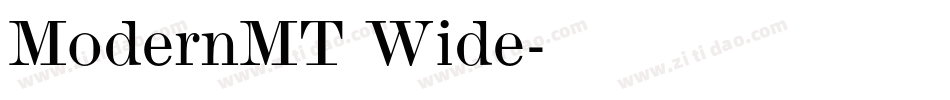 ModernMT Wide字体转换